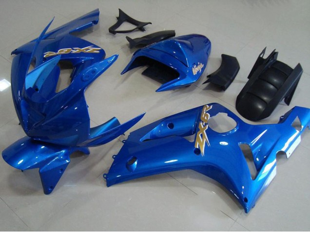 2003-2004 Light Bleu Kawasaki ZX6R Carénage Moto 2003-2004 Light Bleu Kawasaki ZX6R Carénage Moto