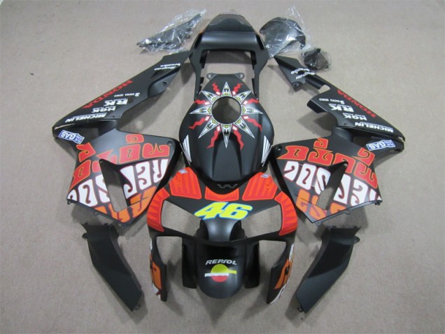 2003-2004 Noir Rouge Repsol 46 Honda CBR600RR Carénage Moto 2003-2004 Noir Rouge Repsol 46 Honda CBR600RR Carénage Moto