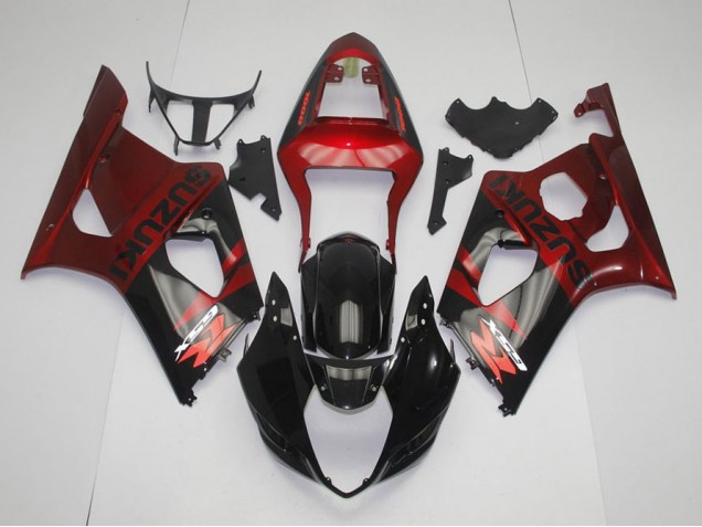 2003-2004 Noir Rouge Suzuki GSXR 1000 Carénage Moto 2003-2004 Noir Rouge Suzuki GSXR 1000 Carénage Moto