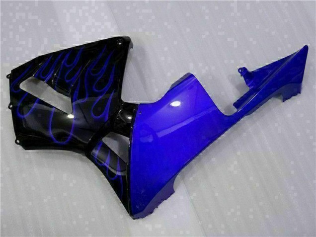 2003-2004 Noir avec Bleu Flamme Honda CBR600RR Carénage Moto