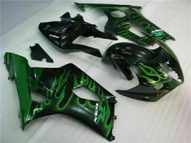 2003-2004 Vert Noir Suzuki GSXR 1000 Carénage Moto 2003-2004 Vert Noir Suzuki GSXR 1000 Carénage Moto