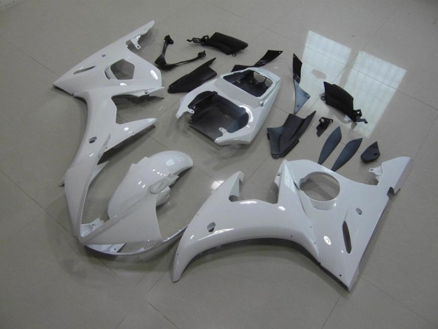 2003-2005 Blanc No Décalque Yamaha YZF R6 Carénage Moto 2003-2005 Blanc No Décalque Yamaha YZF R6 Carénage Moto