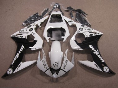 2003-2005 Blanc Noir Yamaha YZF R6 Carénages Moto