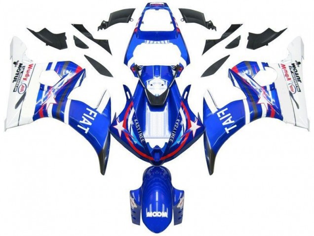 2003-2005 Bleu Star Fiat Yamaha YZF R6 Carénage Moto 2003-2005 Bleu Star Fiat Yamaha YZF R6 Carénage Moto