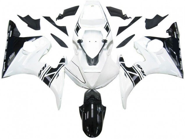 2003-2005 Noir Blanc Tribal Yamaha YZF R6 Carénage Moto 2003-2005 Noir Blanc Tribal Yamaha YZF R6 Carénage Moto