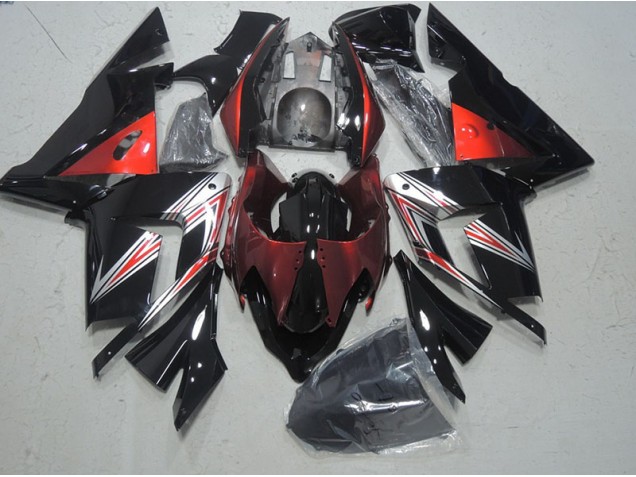 2003-2005 Noir Rouge Kawasaki ZX10R Carénage Moto 2003-2005 Noir Rouge Kawasaki ZX10R Carénage Moto