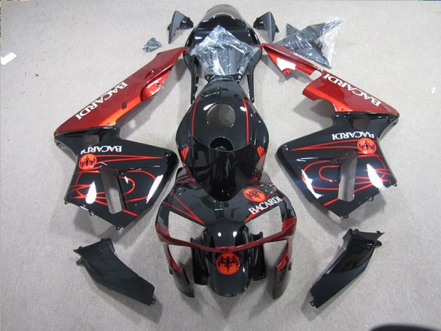 2003-2005 Noir Rouge Racardi Kawasaki ZX10R Carénage Moto 2003-2005 Noir Rouge Racardi Kawasaki ZX10R Carénage Moto