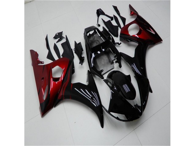 2003-2005 Noir Rouge Yamaha YZF R6 Carénage Moto 2003-2005 Noir Rouge Yamaha YZF R6 Carénage Moto