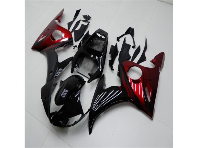 2003-2005 Noir Rouge Yamaha YZF R6 Carénage Moto 2003-2005 Noir Rouge Yamaha YZF R6 Carénage Moto
