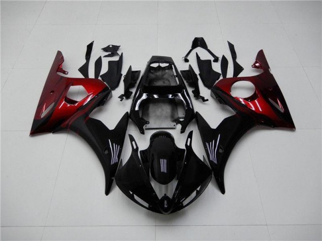 2003-2005 Noir Rouge Yamaha YZF R6 Carénage Moto 2003-2005 Noir Rouge Yamaha YZF R6 Carénage Moto