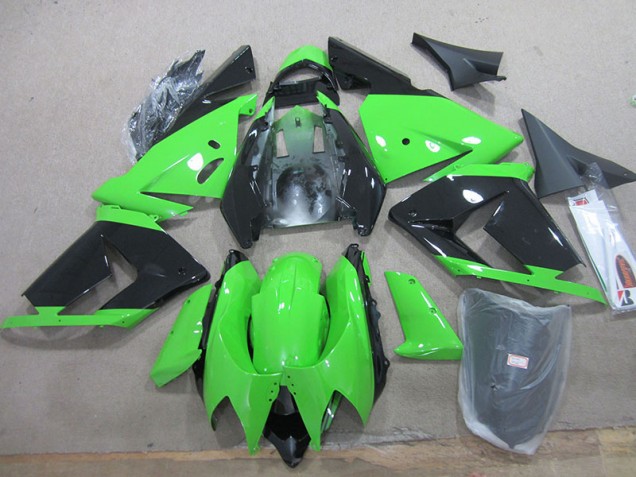 2003-2005 Noir Vert Kawasaki ZX10R Carénage Moto 2003-2005 Noir Vert Kawasaki ZX10R Carénage Moto