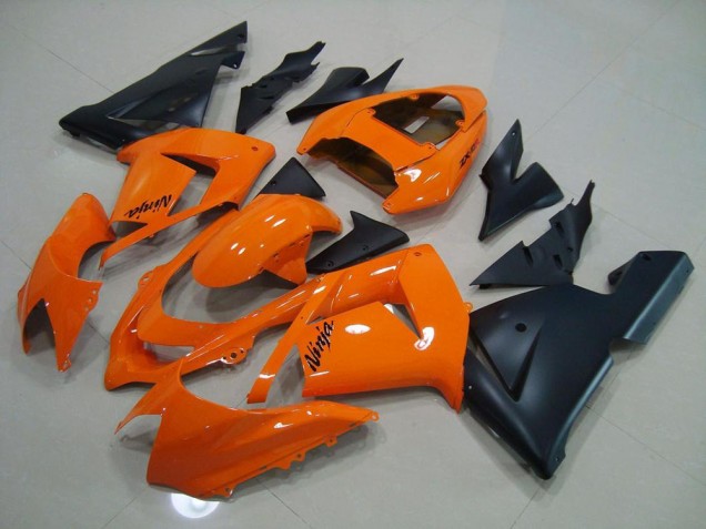 2003-2005 Orange Noir Mat Kawasaki ZX10R Carénage Moto 2003-2005 Orange Noir Mat Kawasaki ZX10R Carénage Moto