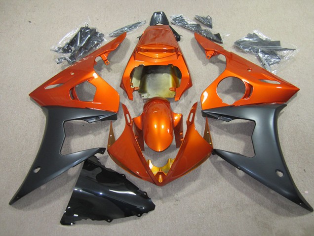 2003-2005 Orange Noir Yamaha YZF R6 Carénages Moto 2003-2005 Orange Noir Yamaha YZF R6 Carénages Moto