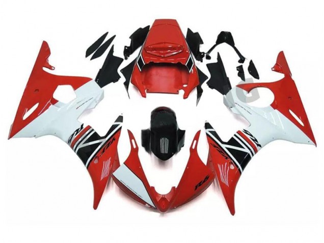 2003-2005 Rouge Blanc Noir Yamaha YZF R6 Carénage Moto 2003-2005 Rouge Blanc Noir Yamaha YZF R6 Carénage Moto