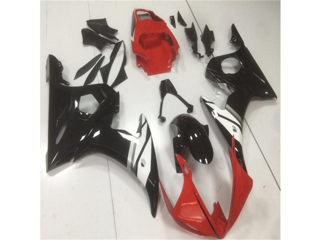 2003-2005 Rouge Noir Blanc Yamaha YZF R6 Carénage Moto 2003-2005 Rouge Noir Blanc Yamaha YZF R6 Carénage Moto