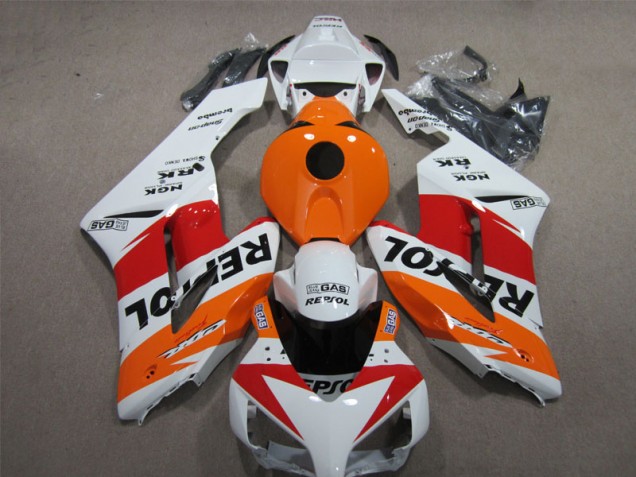 2004-2005 Blanc Orange Repsol Honda CBR1000RR Carénage Moto 2004-2005 Blanc Orange Repsol Honda CBR1000RR Carénage Moto