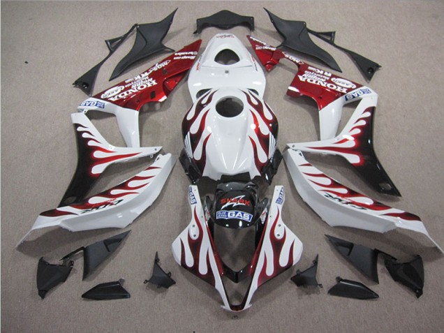 2004-2005 Blanc Rouge Flamme Requin Honda CBR1000RR Carénage Moto 2004-2005 Blanc Rouge Flamme Requin Honda CBR1000RR Carénage Moto