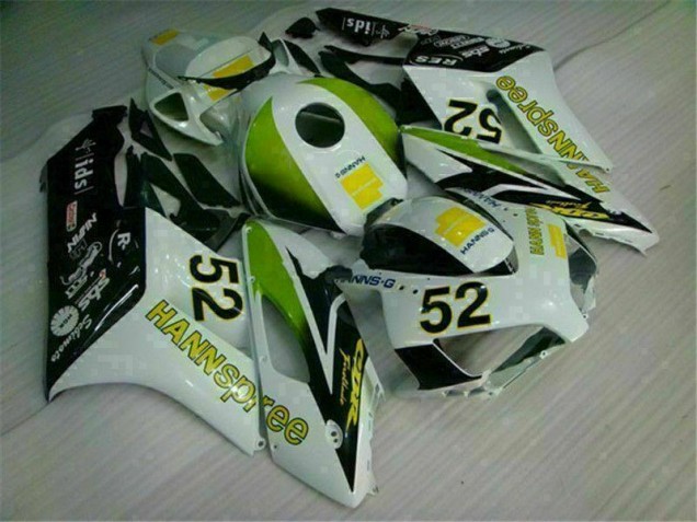 2004-2005 Blanc Vert Hannspree 52 Honda CBR1000RR Carénage Moto 2004-2005 Blanc Vert Hannspree 52 Honda CBR1000RR Carénage Moto