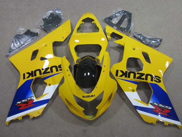 2004-2005 Jaune Bleu Suzuki GSXR 600 Carénage Moto 2004-2005 Jaune Bleu Suzuki GSXR 600 Carénage Moto