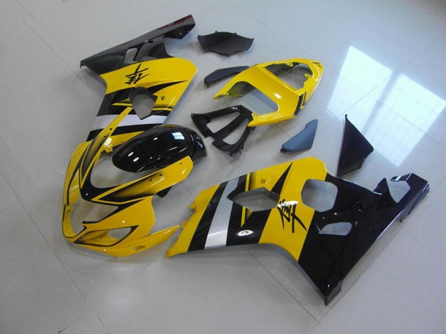 2004-2005 Jaune Noir Suzuki GSXR 750 Carénage Moto 2004-2005 Jaune Noir Suzuki GSXR 750 Carénage Moto