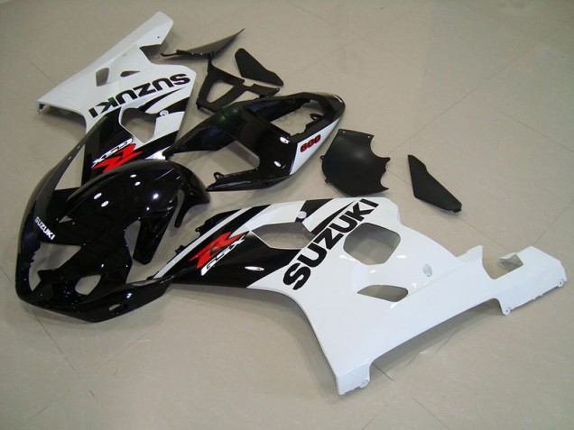 2004-2005 Noir Blanc Suzuki GSXR 750 Carénages Moto