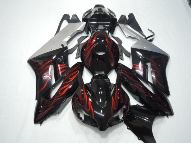 2004-2005 Noir Rouge Flamme Honda CBR1000RR Carénage Moto 2004-2005 Noir Rouge Flamme Honda CBR1000RR Carénage Moto