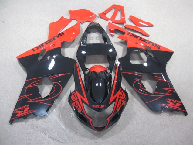 2004-2005 Noir Rouge Suzuki GSXR 600 Carénage Moto 2004-2005 Noir Rouge Suzuki GSXR 600 Carénage Moto