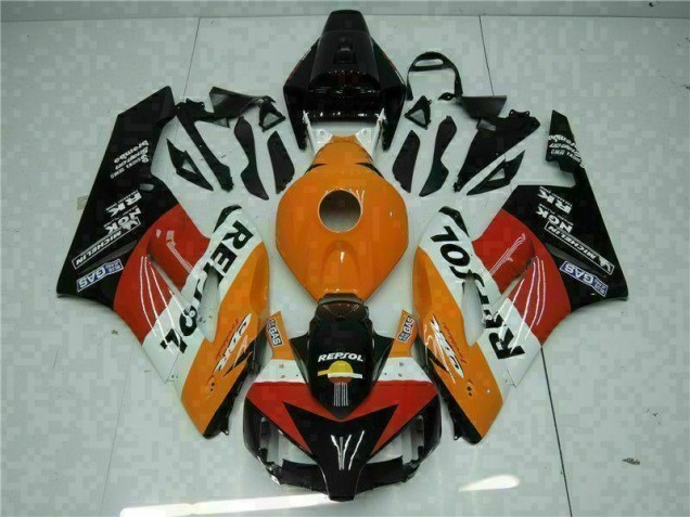 2004-2005 Orange Noir Repsol Honda CBR1000RR Carénage Moto