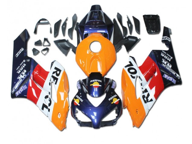 2004-2005 Orange Rouge Bleu Repsol Honda CBR1000RR Carénage Moto 2004-2005 Orange Rouge Bleu Repsol Honda CBR1000RR Carénage Moto