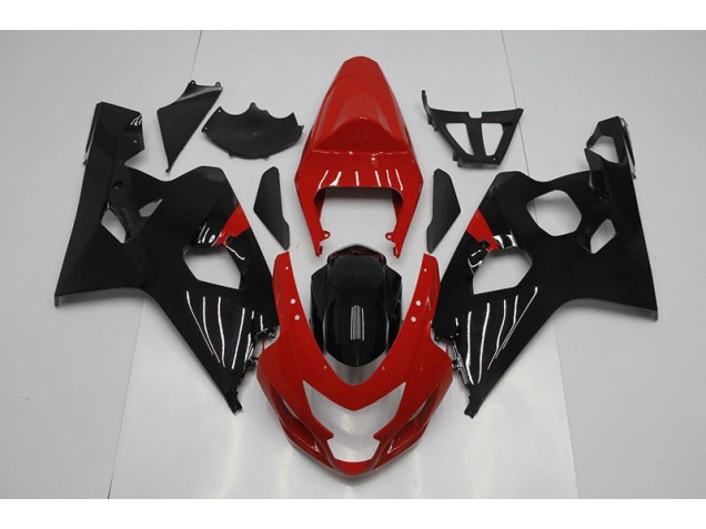 2004-2005 Rouge Noir Suzuki GSXR 750 Carénages Moto 2004-2005 Rouge Noir Suzuki GSXR 750 Carénages Moto