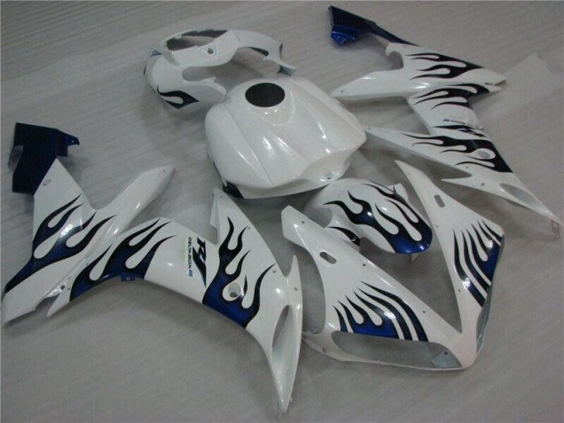 2004-2006 Blanc Bleu Flamme Yamaha YZF R1 Carénage Moto 2004-2006 Blanc Bleu Flamme Yamaha YZF R1 Carénage Moto