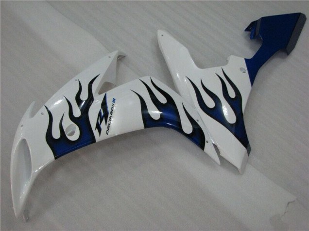 2004-2006 Blanc Bleu Flamme Yamaha YZF R1 Carénage Moto 2004-2006 Blanc Bleu Flamme Yamaha YZF R1 Carénage Moto