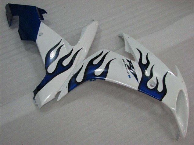 2004-2006 Blanc Bleu Flamme Yamaha YZF R1 Carénage Moto 2004-2006 Blanc Bleu Flamme Yamaha YZF R1 Carénage Moto