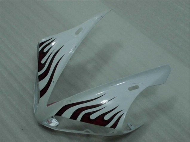 2004-2006 Blanc Rouge Flamme Yamaha YZF R1 Carénage Moto 2004-2006 Blanc Rouge Flamme Yamaha YZF R1 Carénage Moto