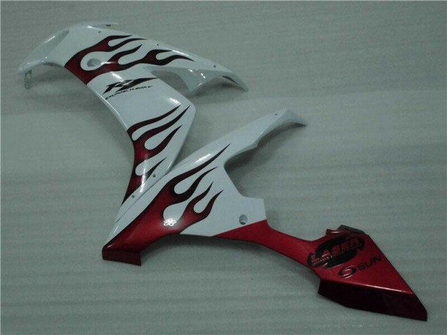 2004-2006 Blanc Rouge Flamme Yamaha YZF R1 Carénage Moto 2004-2006 Blanc Rouge Flamme Yamaha YZF R1 Carénage Moto