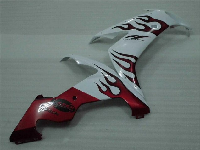 2004-2006 Blanc Rouge Flamme Yamaha YZF R1 Carénage Moto 2004-2006 Blanc Rouge Flamme Yamaha YZF R1 Carénage Moto