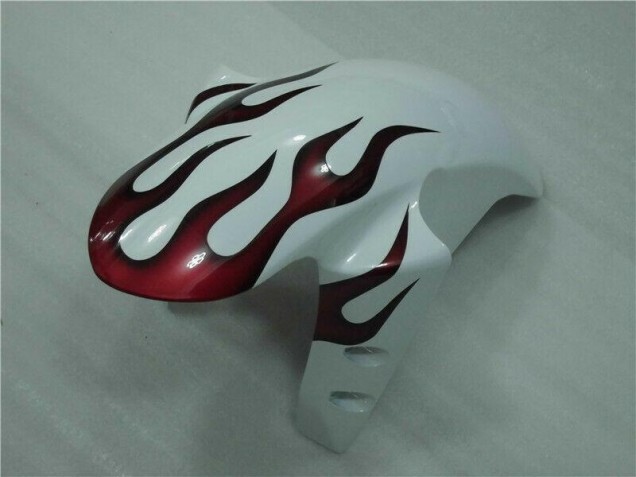 2004-2006 Blanc Rouge Flamme Yamaha YZF R1 Carénage Moto 2004-2006 Blanc Rouge Flamme Yamaha YZF R1 Carénage Moto