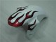 2004-2006 Blanc Rouge Flamme Yamaha YZF R1 Carénage Moto 2004-2006 Blanc Rouge Flamme Yamaha YZF R1 Carénage Moto