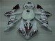 2004-2006 Blanc Rouge Flamme Yamaha YZF R1 Carénage Moto 2004-2006 Blanc Rouge Flamme Yamaha YZF R1 Carénage Moto