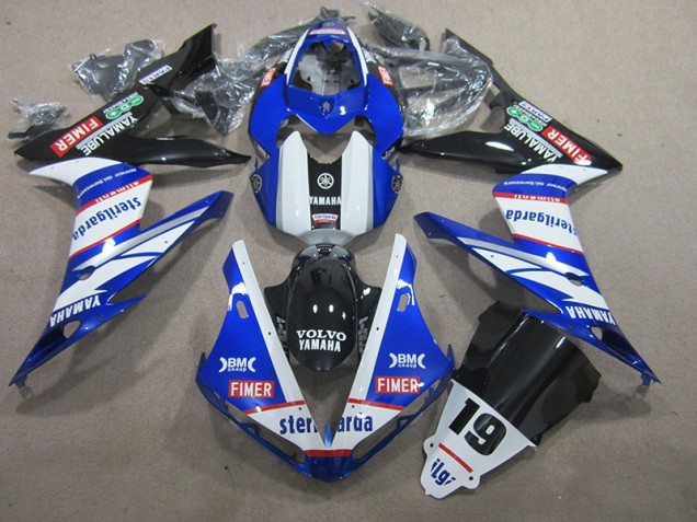 2004-2006 Bleu Blanc Volvo Sterilgarda 19 Yamaha YZF R1 Carénage Moto 2004-2006 Bleu Blanc Volvo Sterilgarda 19 Yamaha YZF R1 Carénage Moto