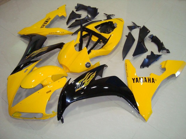 2004-2006 Jaune Noir Flamme Yamaha YZF R1 Carénage Moto