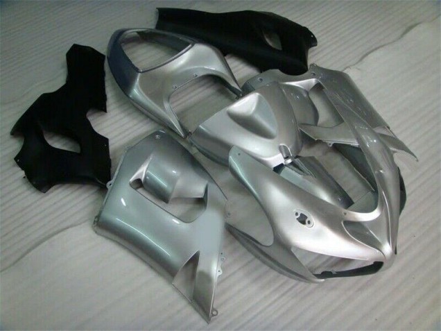 2005-2006 Argent Noir Kawasaki ZX6R Carénage Moto 2005-2006 Argent Noir Kawasaki ZX6R Carénage Moto