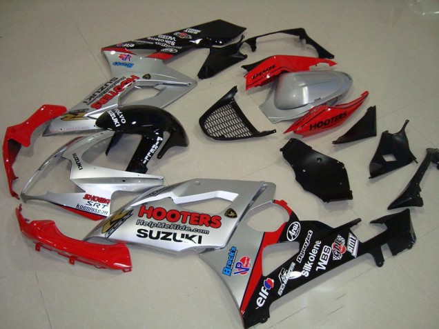 2005-2006 Argent et Rouge Suzuki GSXR 1000 Carénage Moto 2005-2006 Argent et Rouge Suzuki GSXR 1000 Carénage Moto