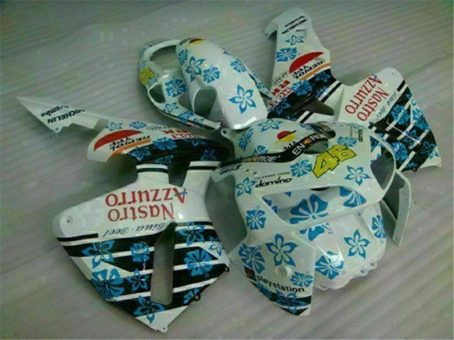 2005-2006 Blanc Bleu Nastro Azzurro 46 Honda CBR600RR Carénages Moto 2005-2006 Blanc Bleu Nastro Azzurro 46 Honda CBR600RR Carénages Moto