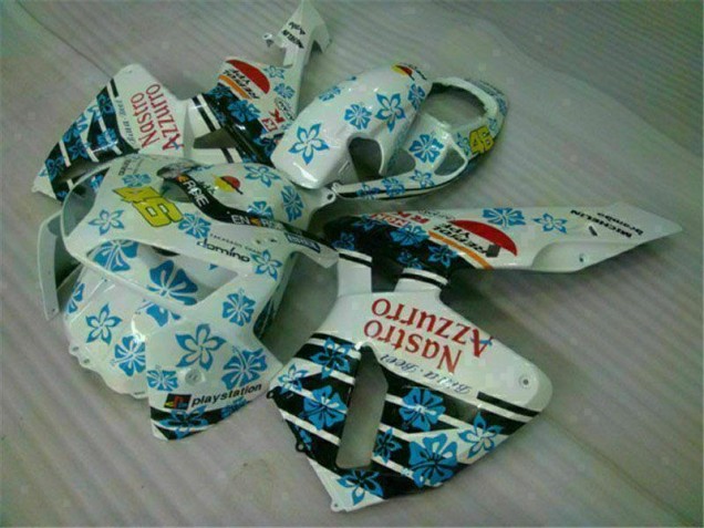 2005-2006 Blanc Bleu Nastro Azzurro 46 Honda CBR600RR Carénages Moto 2005-2006 Blanc Bleu Nastro Azzurro 46 Honda CBR600RR Carénages Moto