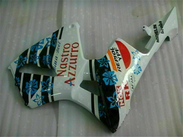 2005-2006 Blanc Bleu Nastro Azzurro 46 Honda CBR600RR Carénages Moto 2005-2006 Blanc Bleu Nastro Azzurro 46 Honda CBR600RR Carénages Moto