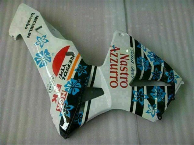 2005-2006 Blanc Bleu Nastro Azzurro 46 Honda CBR600RR Carénages Moto 2005-2006 Blanc Bleu Nastro Azzurro 46 Honda CBR600RR Carénages Moto