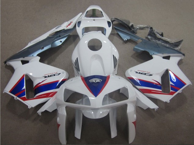 2005-2006 Blanc Bleu Rouge Honda CBR600RR Carénage Moto 2005-2006 Blanc Bleu Rouge Honda CBR600RR Carénage Moto