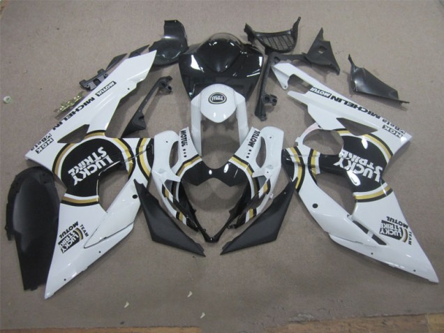 2005-2006 Blanc Lucky Strike Noir Motul Suzuki GSXR 1000 Carénage Moto 2005-2006 Blanc Lucky Strike Noir Motul Suzuki GSXR 1000 Carénage Moto