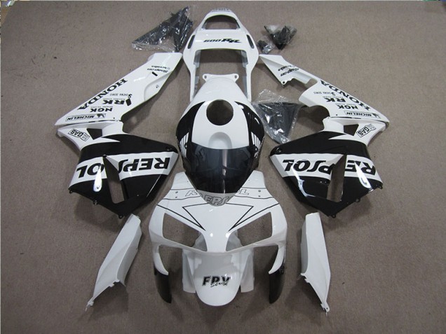 2005-2006 Blanc Noir Repsol Honda CBR600RR Carénage Moto